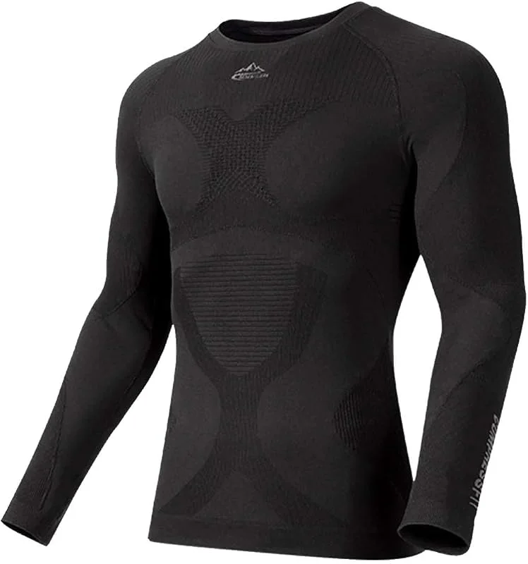Generisch Ensemble de vêtements thermiques d'extérieur respirants, évacuant l'humidité, tenue de compression pour ski, VTT, randonnée, trail running, homme et femme, chaud, élastique, séchage rapide — Vetements ski