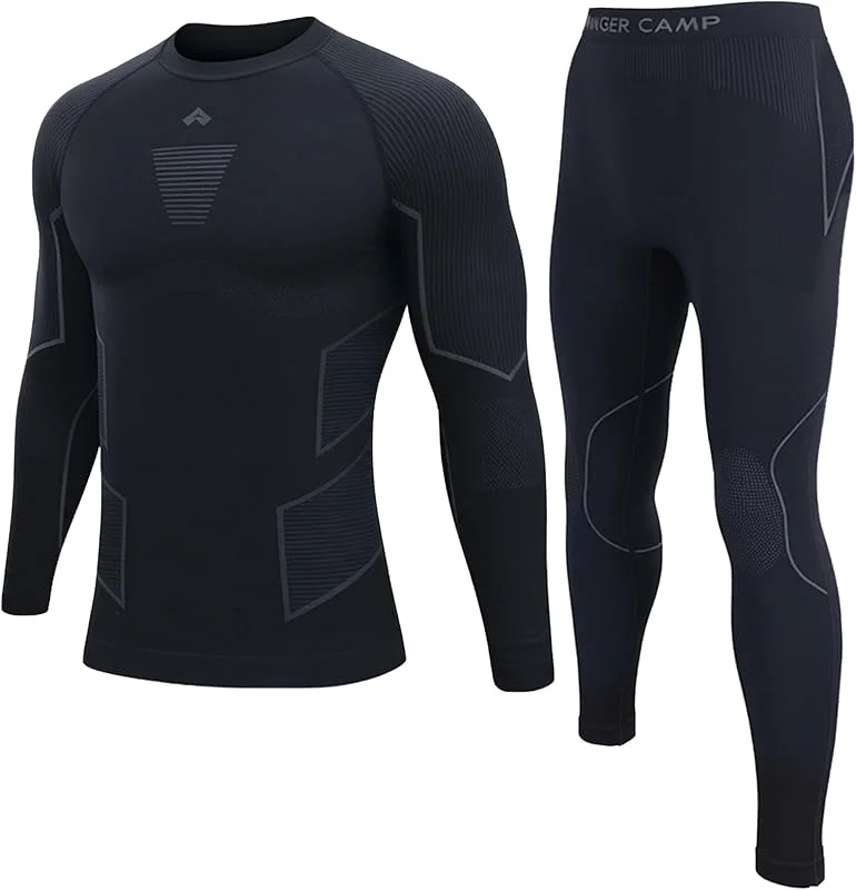 Ensemble de sous-vêtements Thermiques pour Homme - Long Maillot de Corps Thermique et caleçon Long - Respirant - Haut - sans Couture - sous-vêtements Fonctionnels pour Homme - pour Sports — Vetements ski