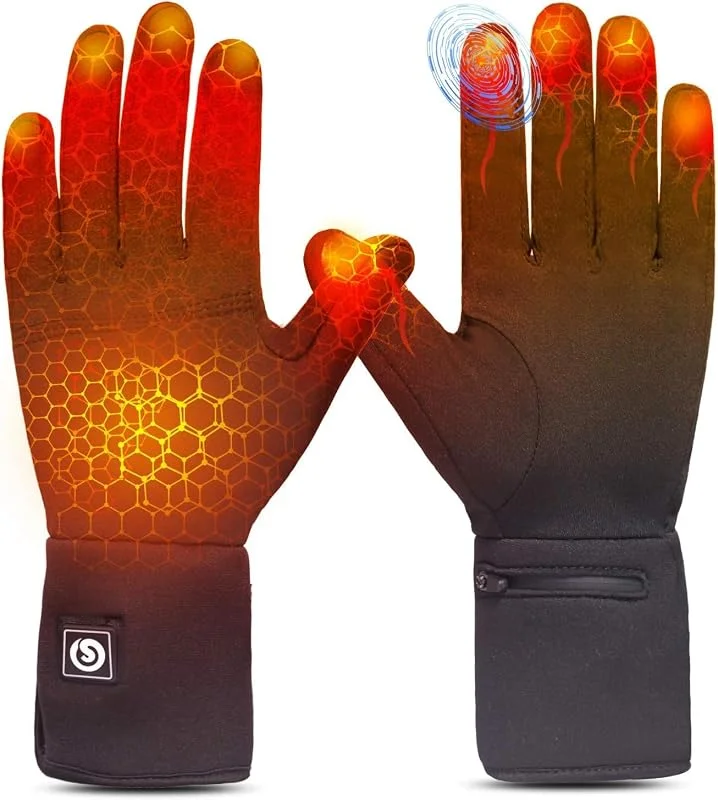 Sun Will Gants Chauffants Hiver pour Homme Femme, Électriques Batterie Gant Chauffant pour Cyclisme Ski de Neige Pêcher Conduite Chasse Arthrite Maladie de Raynaud — Vetements ski