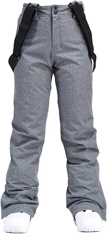 Pantalon de neige pour femme avec bretelles, pantalon de ski imperméable, pantalon softshell, chaud, coupe-vent, pantalon de randonnée, pantalon de snowboard, pantalon thermique, pantalon — Vetements ski