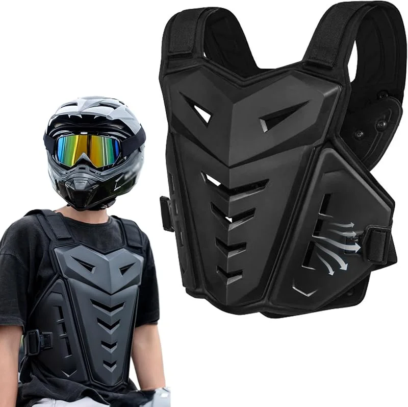 Armure de, réglable, Protecteur de Dos de Poitrine Absorbant Les amortisseurs, équipement de Protection de pour Motos, vélos, Ski, Patinage de Patinage — Equipement ski