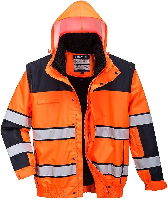 Portwest Bomber Jacket EN471 HiVis 3in1 Org Lge pour Homme — Vetements ski