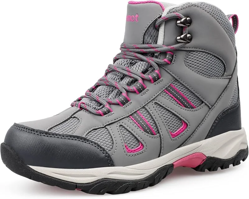 riemot Chaussures de Randonnée Femme Imperméables Respirantes Bottes de Montagne Antidérapantes et Confortables pour Marche Sportive — Equipement ski