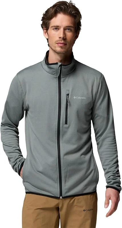 Columbia Essential Hike Grid Fleece Full Zip, Veste Polaire Entièrement Zippée pour Homme — Vetements ski