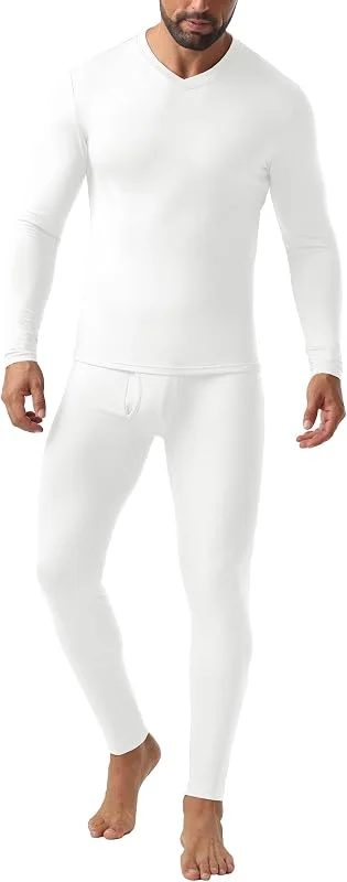 QIXING Ensemble de sous-vêtements thermiques pour homme avec doublure en polaire - Long caleçon chaud - Pour l'hiver, le ski, le football, le travail — Vetements ski