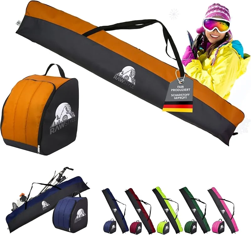 Rawstyle Sac de ski imperméable pour chaussures de ski, 160 cm ou 180 cm, Pour sports d'hiver — Equipement ski