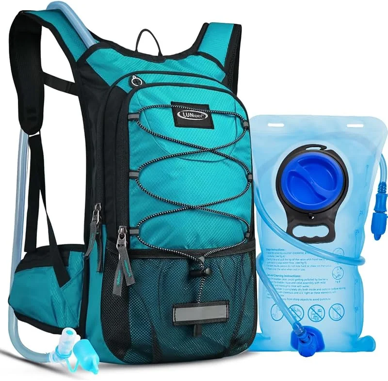 15L Sac à Dos d'hydratation avec vessie d'eau de 3L, Sac Trail Running pour Femme Homme, pour Randonnée Cyclisme Marathon VTT, Ajustables à Taille Sac à Dos d'eau avec système d'hydratation — Equipement ski