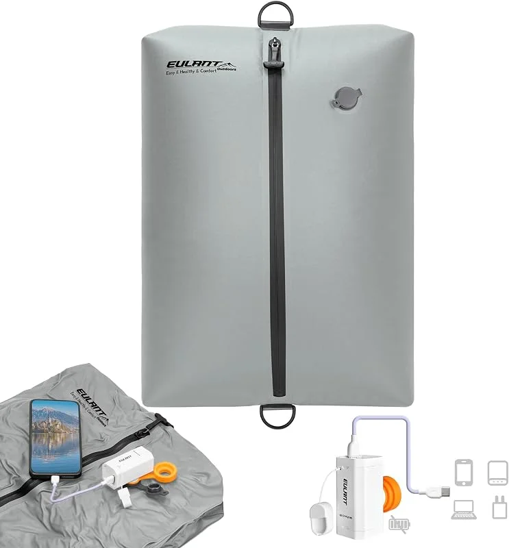 EULANT 38L TPU Sac Sous Vide Voyage avec Mini Compresseur D'air, IPX8 Zip — Equipement ski