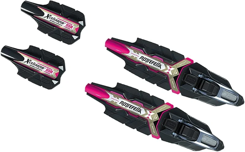 Rottefella Xcelerator SSR NIS Fixations de ski de fond avec rehausseur Noir — Equipement ski