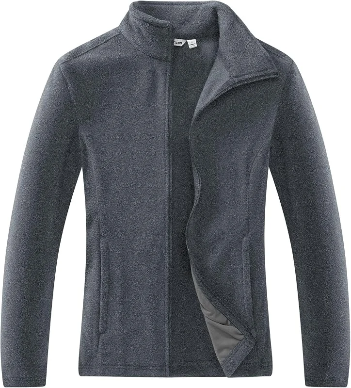 33, 000ft Veste polaire légère pour femme, Fermeture Éclair Intégrale, Veste Col montant sport, avec 4 grandes poches, randonnée, Sports de Plein air, Escalade, Trekking — Vetements ski