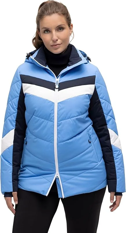 Ulla Popken Veste de Ski Fonctionnelle Rétro Imperméable Femme — Vetements ski