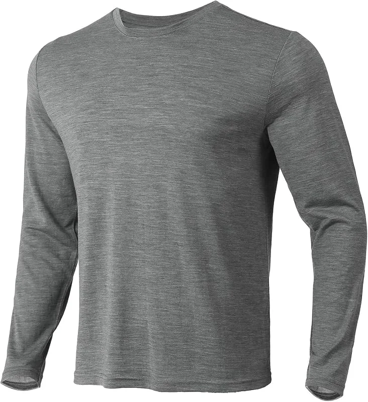 Merino Protect 100% sous Vetement Laine Merinos Homme Douces Chemises à Manches Longues Résistance aux Odeurs Pull pour la Chasse et la Randonnée — Vetements ski