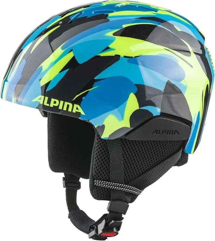 ALPINA Unisexe - Enfants, PIZI Casque de Ski, Neon-Blue Green Gloss, 46-51 cm — Equipement ski