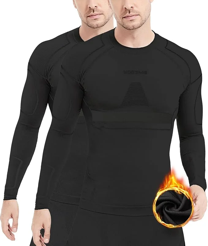 NOOYME Maillot de corps thermique pour homme - Élastique - Sous-vêtements fonctionnels - Chaud - Haut thermique - Sous-vêtements de ski - Respirant - Flexible - Sous-vêtements thermiques pour homme — Vetements ski