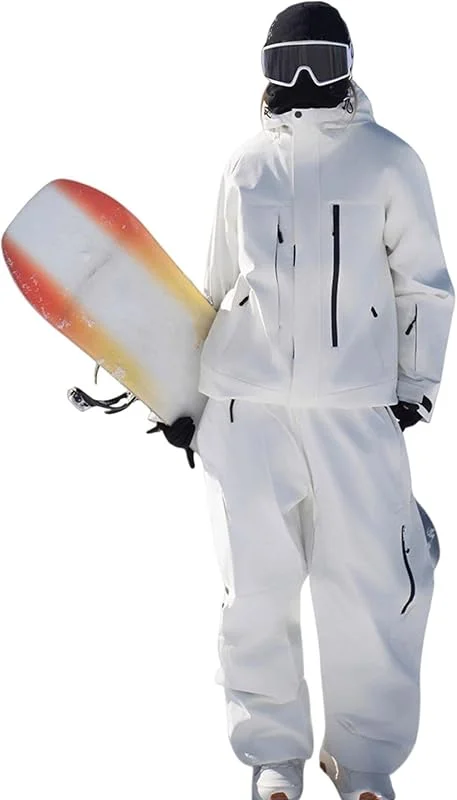 HOTIAN Combinaison de ski pour homme et femme - Veste de ski et pantalon de ski - 2 pièces - Imperméable - Chaud - Coupe-vent - Respirant — Vetements ski