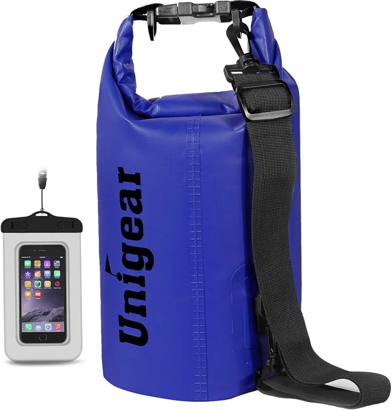 Unigear Sac Étanche Nautique PVC Dry Bag 2-55 L avec Pochette Téléphone — Equipement ski