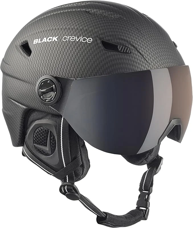 Black Crevice Casque de Ski pour Adulte avec visière — Equipement ski