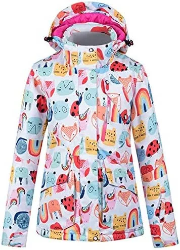 MU Veste de ski imperméable femmes Vestes d'hiver Ski extérieur Montagne Suit coupe-vent Ski Snowboard Veste imperméable neige d'hiver, Rose, Grand — Vetements ski
