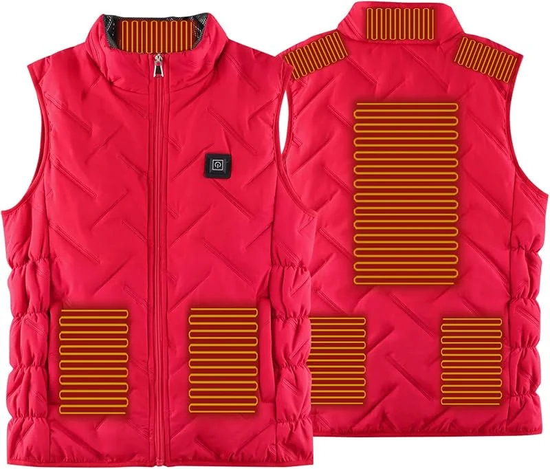 2026 Veste Chauffante USB Hommes Femmes Gilet Chauffant Pour Et Manteau Homme Sanserie De 10000Mah 3 Modes Chauffage Doudoune Hiver Électrique Vêtement Ski Chasse — Vetements ski