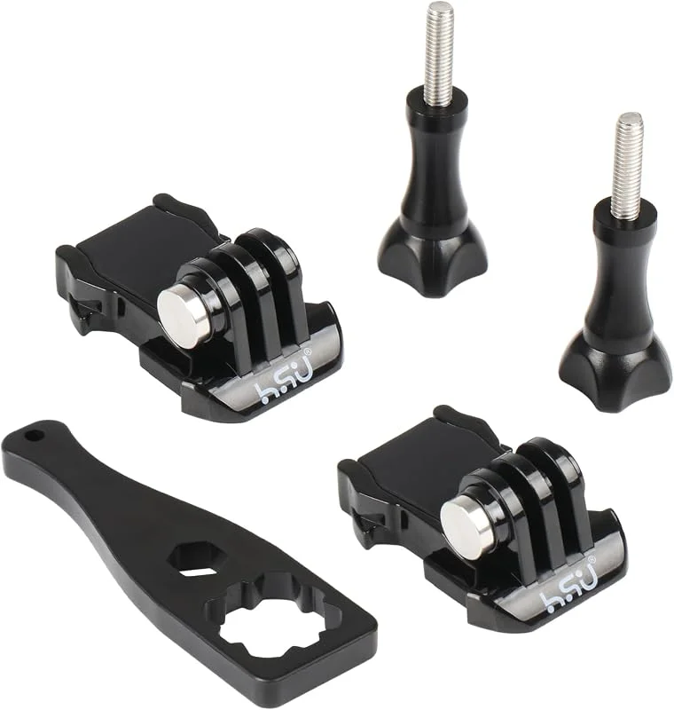 HSU Lot de 2 Clips À Dégagement Rapide, Support pour Caméras d’Action GoPro — Equipement ski