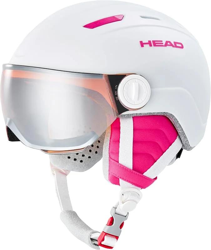 HEAD Maja Visor Casque de Ski Jeunesse Unisexe, Blanc, XXS — Equipement ski