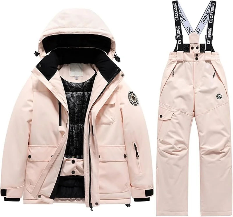 Générique Combinaison de ski chaude pour garçons et filles idéale pour activités extérieures par temps froid vêtement dhiver confortable et pratique — Vetements ski
