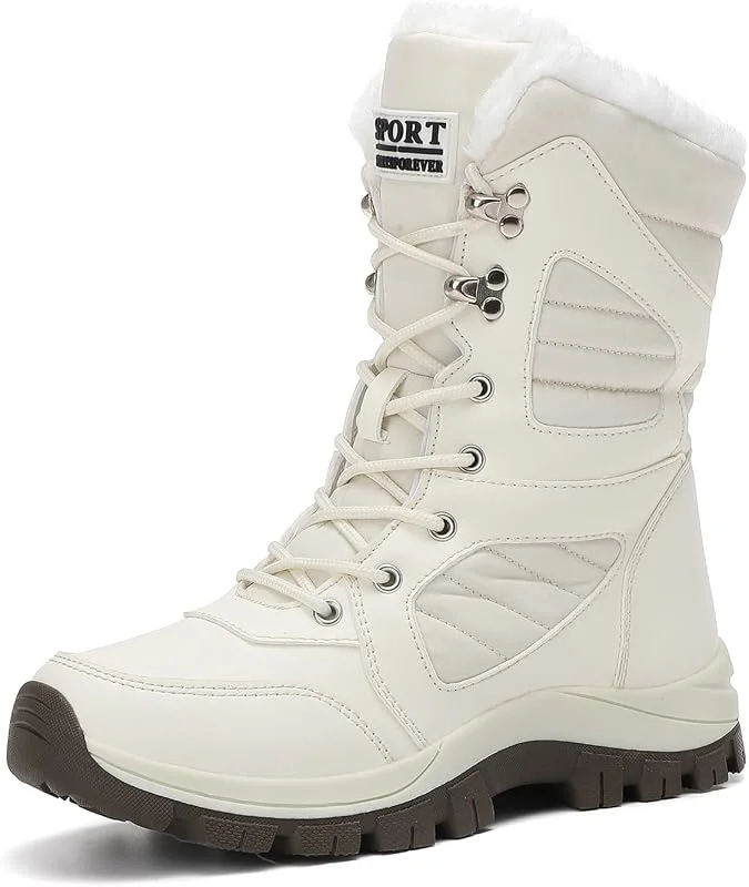 Bottes Femme Hiver Imperméable Bottines de Neige Chaud et Résistant à l'eau Chaussures de Randonnée Femme Snow Boots 36-42EU — Equipement ski