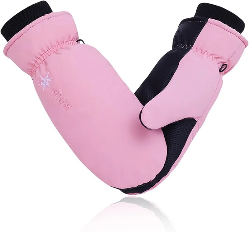 Moufles pour femme, gants d'hiver pour homme, gants de ski, gants en coton polaire, imperméables, thermiques, gants d'hiver tactiles, pour l'extérieur, le ski, le camping — Vetements ski
