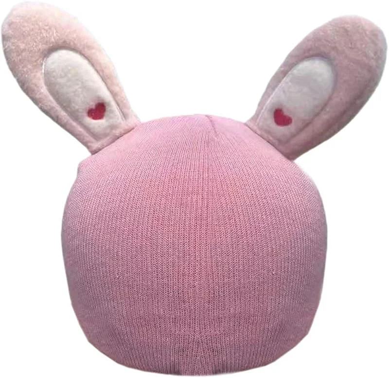 Housse De Casque De Ski en Forme d'oreille De Lapin, Tricotée, Dessin Animé, Chaude, en Peluche, pour Sports De Plein Air, Hiver — Equipement ski
