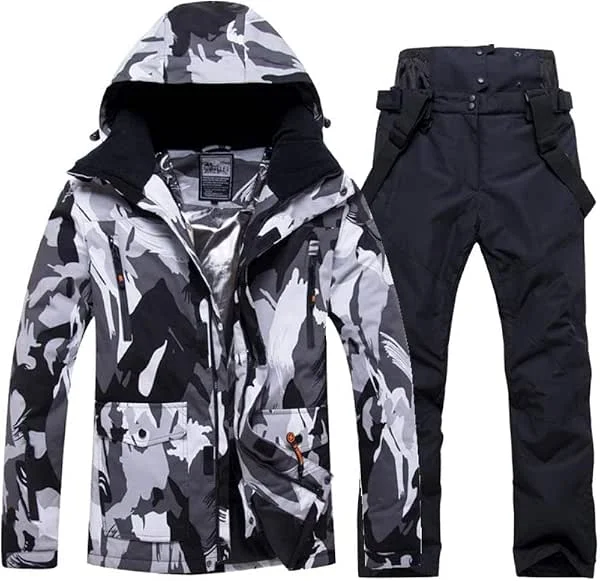 Ensemble veste et pantalon de ski pour homme - Combinaison de neige imperméable pour l'hiver - Veste de snowboard coupe-vent - Combinaison de ski changjia — Vetements ski