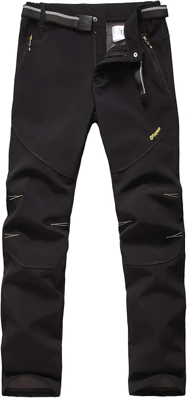 HYSENM Pantalon de Homme Polaire Randonnée Travail Hiver Pantalon Imperméable Homme Thermique Ski Trekking Chaud — Vetements ski