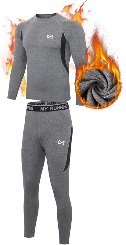 MEETYOO Sous-Vêtement Thermique Homme Haut Bas Longues Séchage Rapide Ski Running — Vetements ski