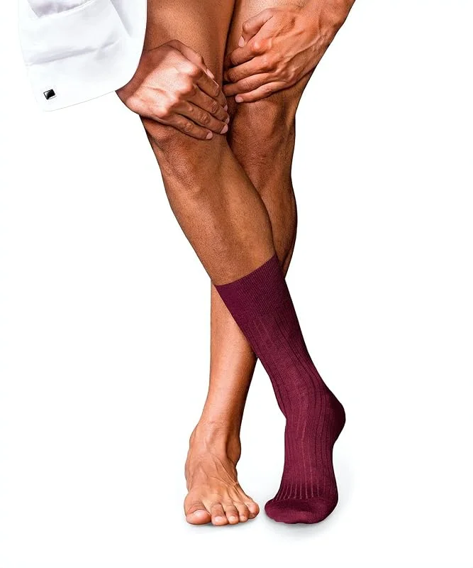 Falke homme No. 7 chaussettes respirantes régulation climatique anti-odeur laine fines chaudes renforcées couture plate aux orteils pour tenues habillées décontractées travail 1 paire — Vetements ski