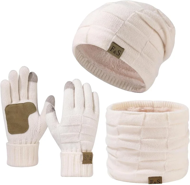 Ensemble Bonnet Homme Doublure En Polaire Écharpe Femme Molleton Doux Chapeau Et Foulard Chic Pour Hiver L'Hiver Ski Sports Echarpe Cashmere Tour De Cou Sexy — Vetements ski