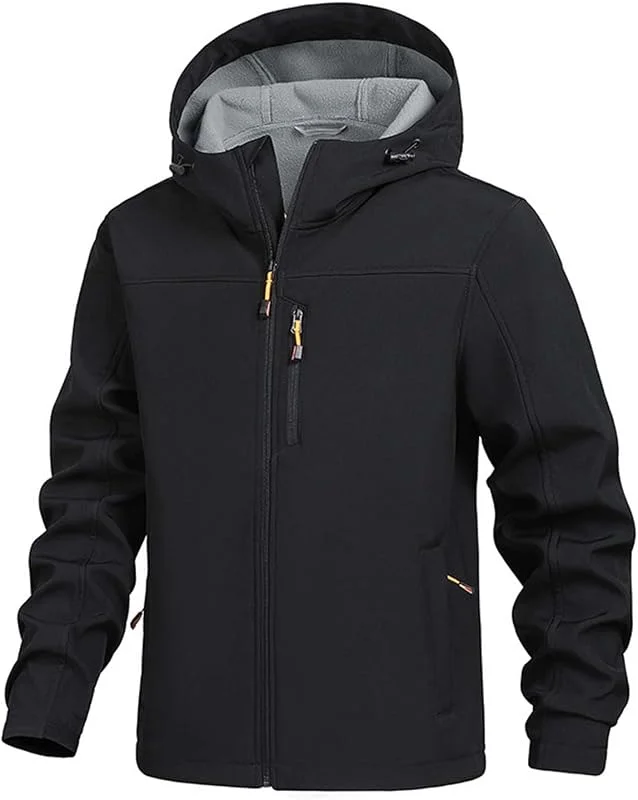 Générique Ski Manteaux Homme D'Hiver Polaire Outdoor Chaud Blouson Veste Militaire Randonnée Avec Capuche Amovible Softshell Matelassée Snowboard Fonctionnel — Vetements ski