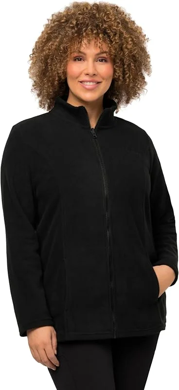 Ulla Popken Fleecejacke, Baukastensystem, Innenjacke, Stehkragen Veste de survêtement Femme (Lot de 1) — Vetements ski