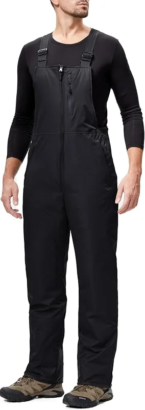 Pantalon de Ski Homme Hiver Salopette Neige Imperméable Pantalon Snowboard Softshell Chaud Bib Bavoir avec Bretelles Réglables HXK9129M-Black-S — Vetements ski