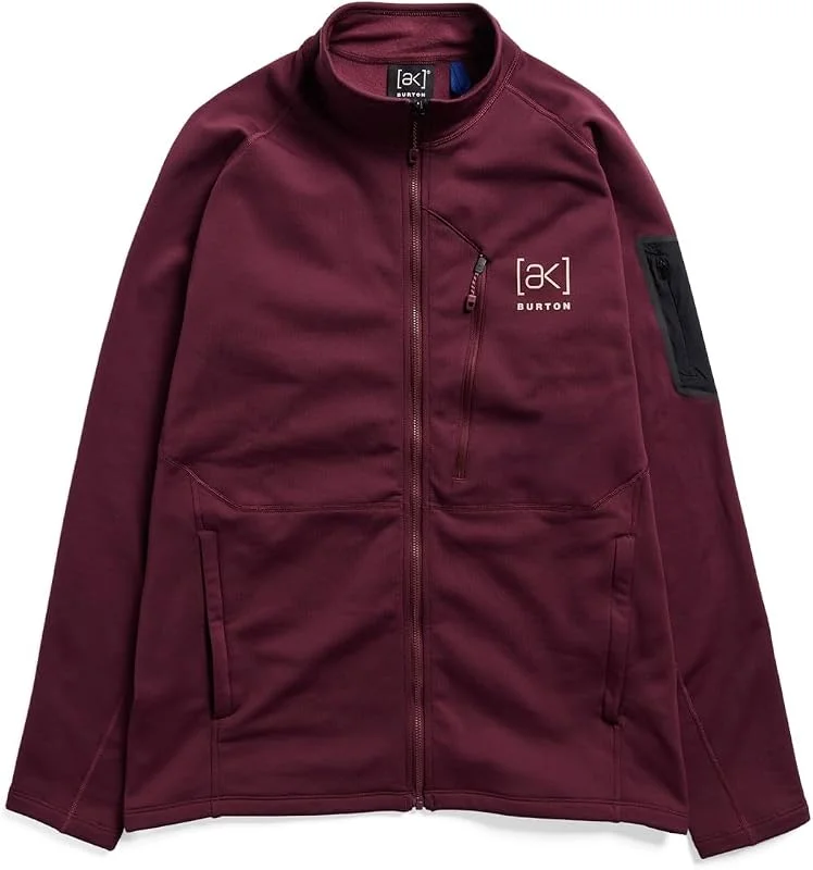 Burton - Veste Softshell [ak] Baker Stretch Fleece Full-zip Rum Raisin Homme - Homme - Rouge — Vetements ski