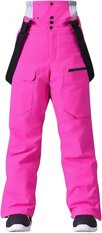 ALSOGO Salopette de ski imperméable isolée pour femme - Pour l'hiver - Bretelles réglables - Pantalon de neige - Coupe-vent - Pantalon chaud pour l'extérieur — Vetements ski