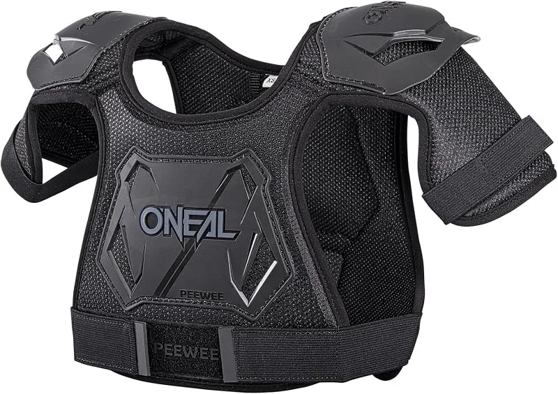 O'NEAL, Protection de la poitrine, Enfants, Motocross Enduro, Maille et mousse perforante, ceinture et poignets ajustables, 4-9 ans, Protection de la poitrine Pee Wee, Noir Blanc, Taille XS, S — Equipement ski