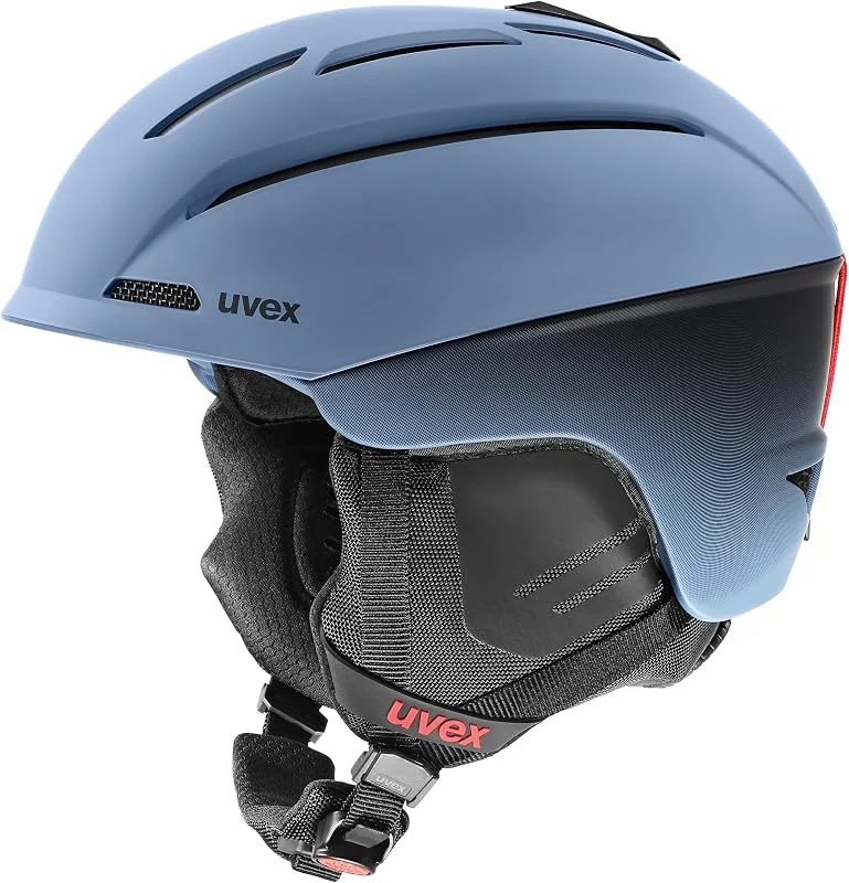 uvex gravitate Casque de Ski pour Adultes, Stone Blue-Black Matt, 55-59 — Equipement ski