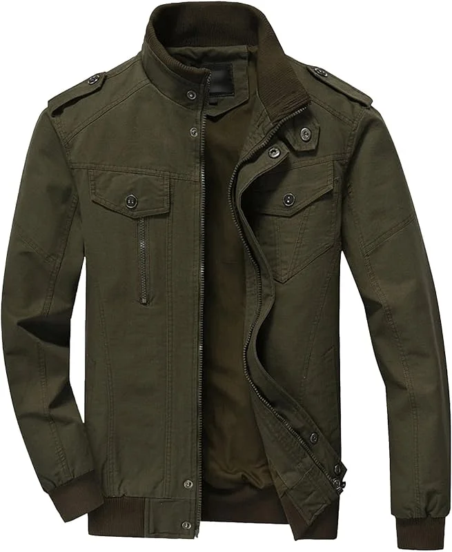 ZDJSWJ Hommes Slim softshell jacket Casual coupe-vent baseball jacket Light baseball suit full zip active jacket — Vetements ski