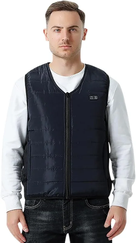 Blouson Chauffant Homme Gilet En Duvet Pour Femme Manteau Chauffante 3 Modes De Chauffage Doudoune Veste Sans Manche USB Électrique Chauffe Moto Ski Chasse Extérieur — Vetements ski