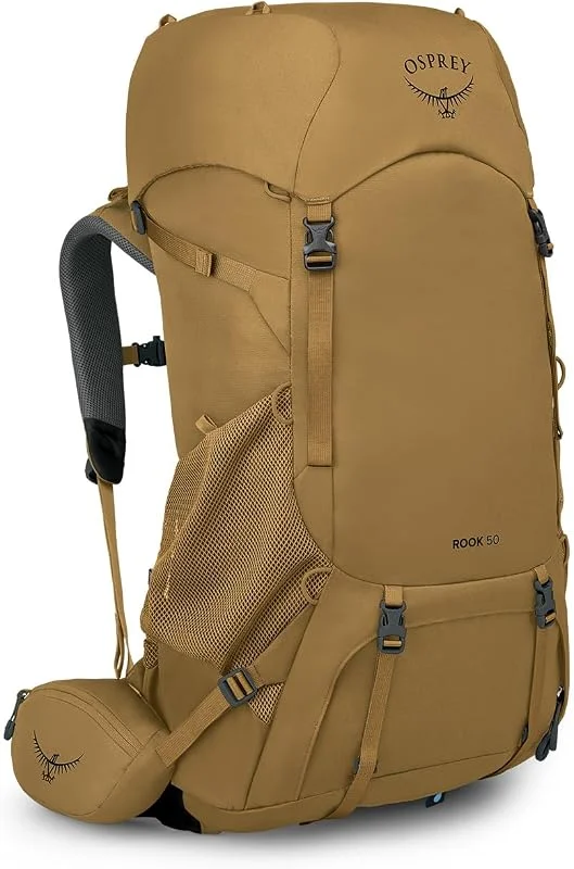 Osprey Rook Sac de trekking homme, 50L, Histosol Brown, Rhino Grey — Equipement ski