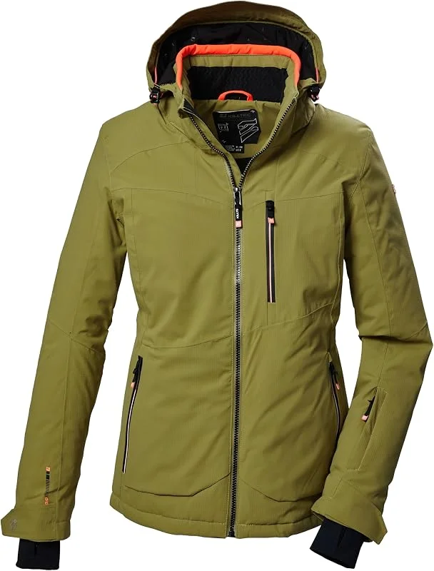 Killtec Ksw 36 Wmn Ski Jckt Veste de ski, veste fonctionnelle avec capuche amovible et jupe pare-neige Femme — Vetements ski