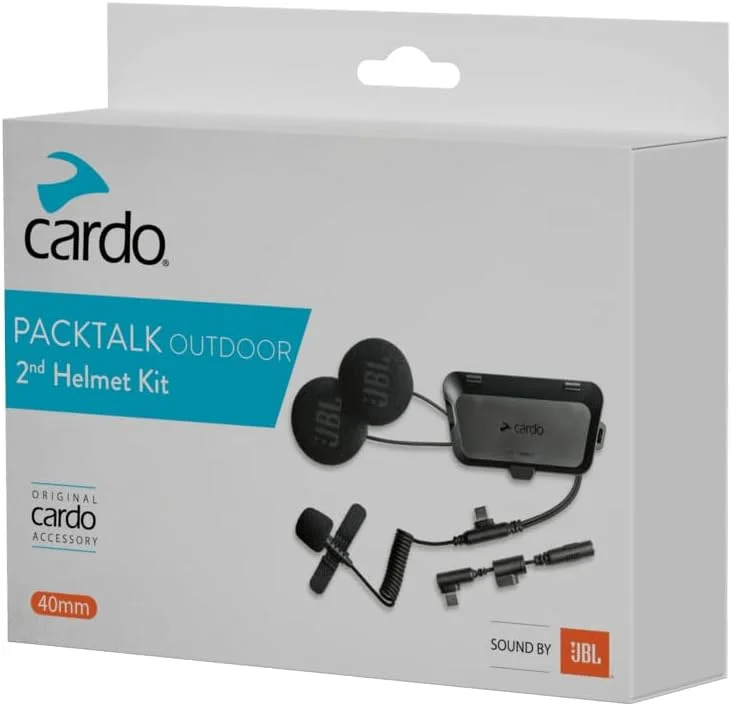 CARDO KIT 2eme caque PACKTALK Outdoor-Système de Communication idéal pour Le Ski, Le Snowboard et Le Cyclisme, 2024 Mixte, Noir — Equipement ski