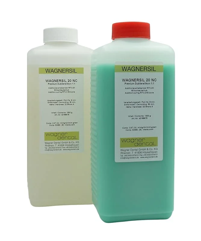 20 NC (2 kg), Silicone de duplication de qualité supérieure, Rapport de mélange 1:1, Silicone de moulage, Pour la fabrication de moules en silicone avec résine époxy, plâtre, cire, DIY — Equipement ski