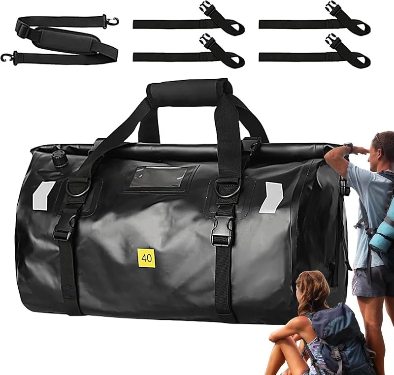 Sac étanche pour moto, bagages pour moto Sacs de selle Dry Duffle, bandes — Equipement ski