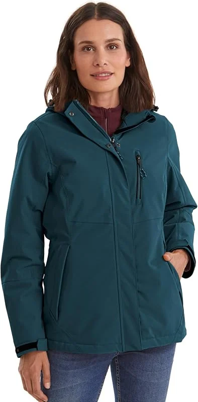 killtec Femme Veste Imperméable Capuche Amovible Damen Jacke — Vetements ski