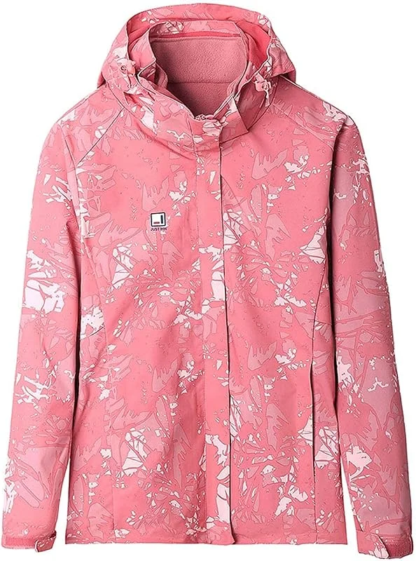 MU Nouvelle Veste Pour Femmes Camouflage Montagne Étanche Ski Veste Coupe-Vent de La Pluie Snowboarding Vestes Vierge D'Hiver Enneigé Chaud Neige Enneigelle Moche À Capuche Détachable, Pink, 3Xl — Vetements ski